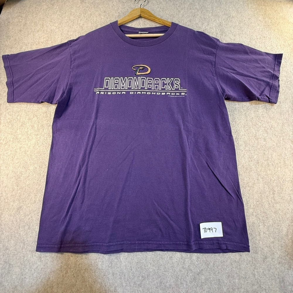Vintage 2002 Arizona Diamondbacks T-Shirt Mens Purple VF Imagewear MLB Baseball‎